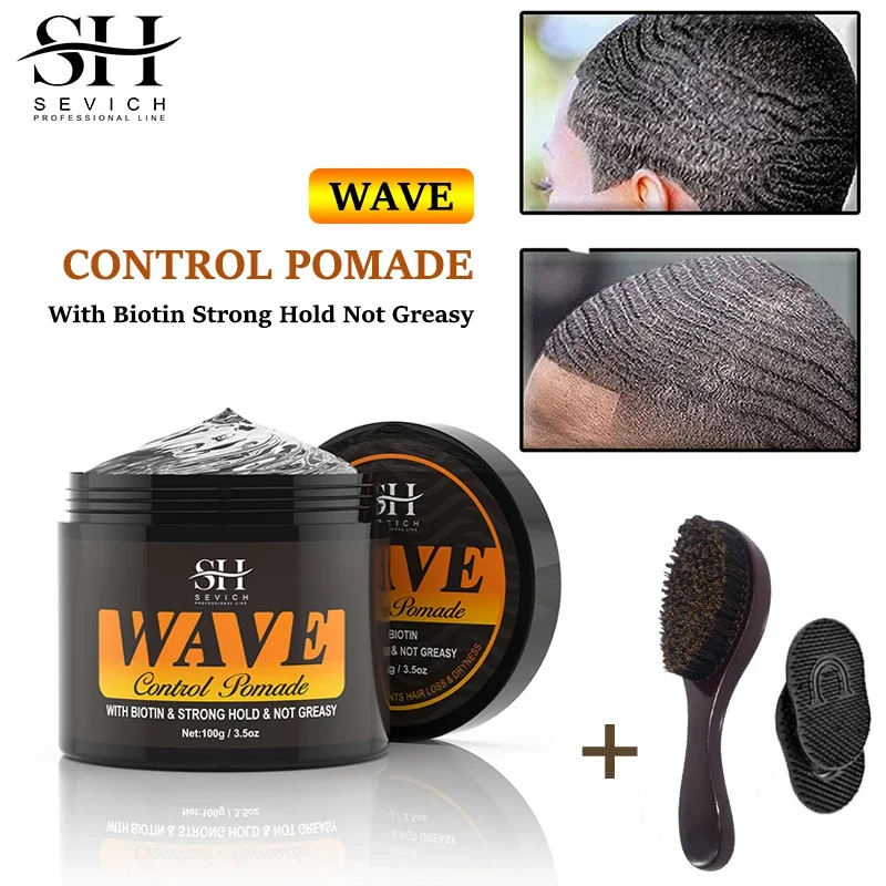 Sevich Curly Hair Cream Wavy Pattern Hair Clay  African Braids Curly Waves Hairstyle Grease For Men 360 Wave Shaping Pomade Gel