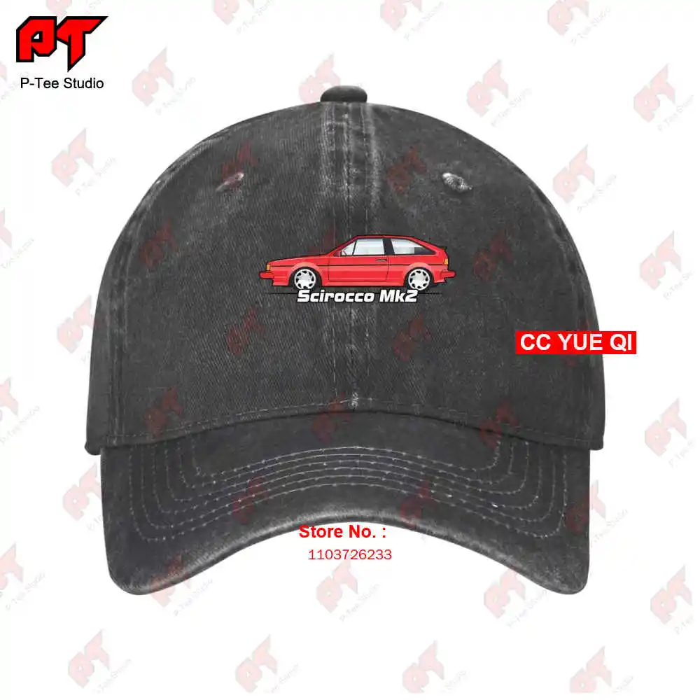 Custom Art For 82 85 86 87 88 1989 Scirocco Mk2 16V Wolfsburg Slegato Baseball Caps Truck Cap UPUB