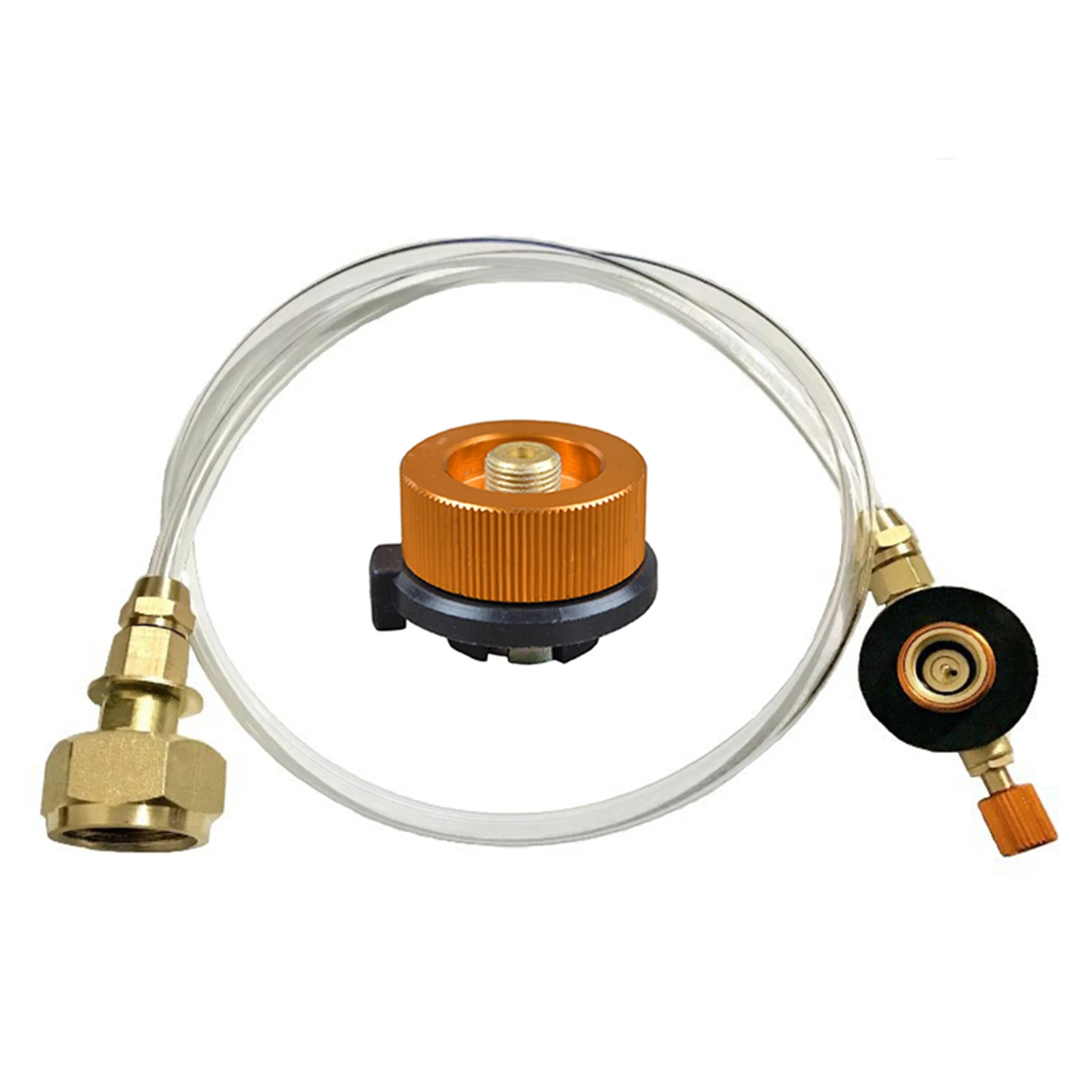 

Outdoor Camping Stove Propane Refill Adapter LPG Flat Cylinder Tank Coupler Bottle Adapter Inflatable Valve Set Tube Length