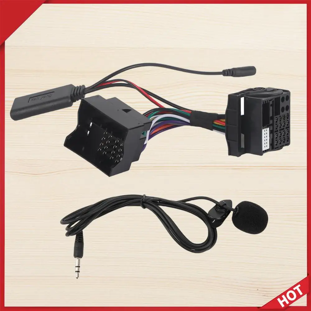 

Адаптер-переходник с микрофоном для автомагнитолы, аудиокабель для громкой связи, адаптер для радио и аудиоплеера для Skoda 2008-2011