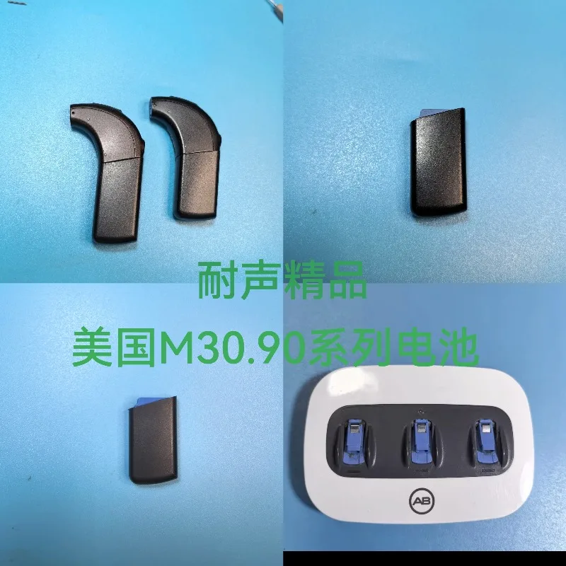 Rechargeable Battery and Charger Kit Compatible with AB M30 M90 Cochlear Implant Sound‑Processor Long‑Standby Spare Accessory