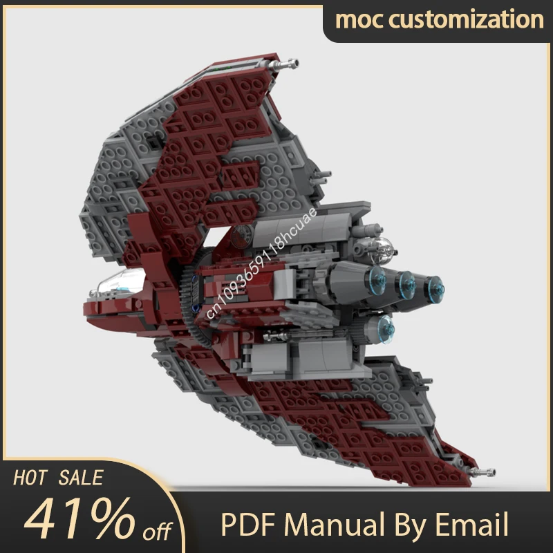 

675 шт. Moc-75362 Звездная битва Асока Тано Т-6 модель джедая-челнока, строительные блоки, кирпичи, сделай сам, креативная сборка, игрушки, подарок для детей