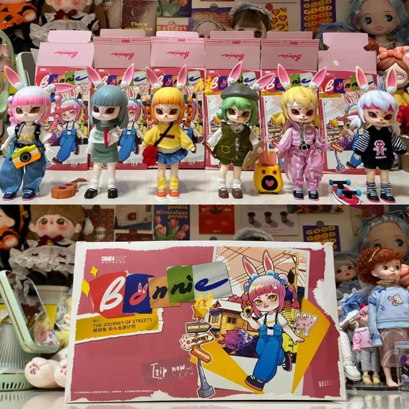 Genuine Bonnie Travel Plan Series Blind Box Movable Rabbit Doll Cute Ob11 1/12 Bjd Character Doll Anime Model Doll Gift Toy Girl view 2