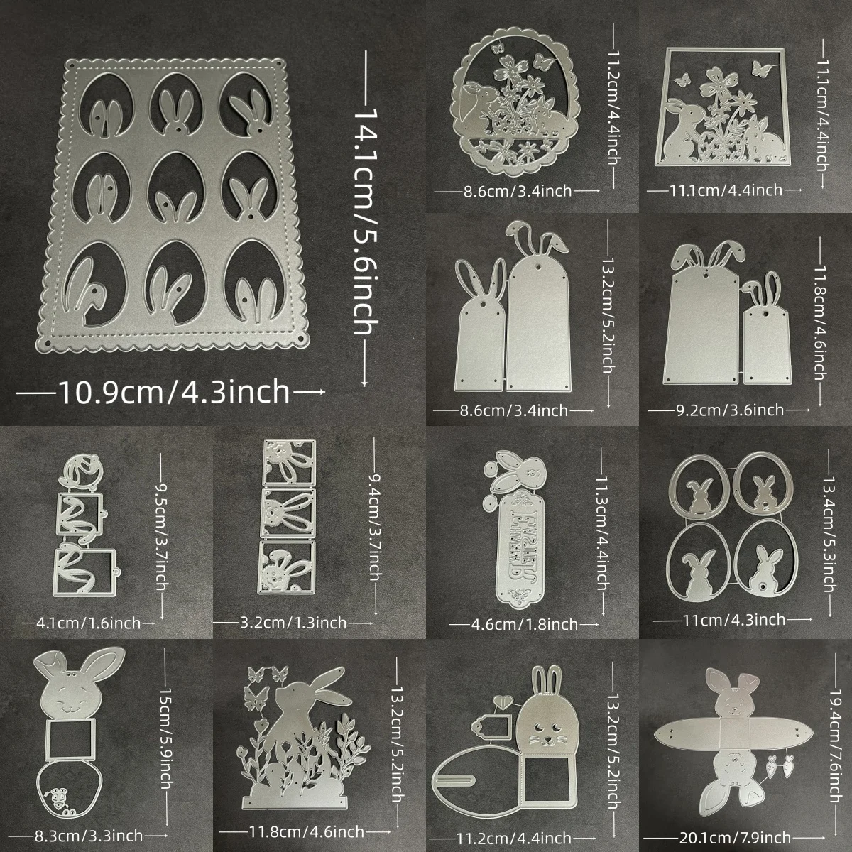 

13 видов EASTER BUNNY BOX, металлические трафареты, трафареты для DIY, скрапбукинга, декоративное тиснение, ручная работа, высечки, шаблон