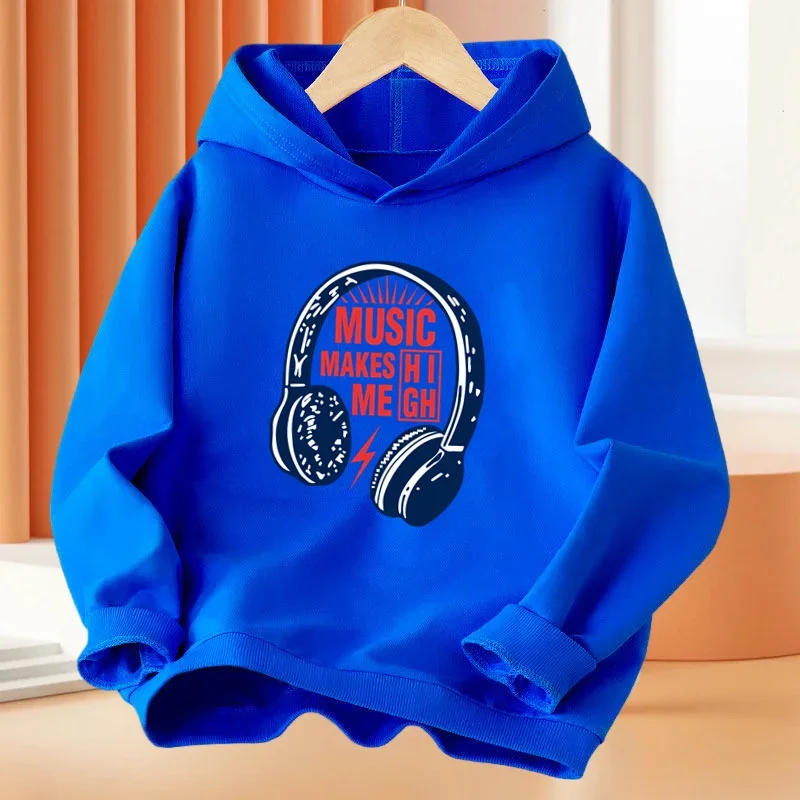 2-13 Years Boys Girls Fashion Gamer Gift Headset Kids Long Sleeve Hoodies Cool Spring Pullover Sweatshirts Boys Sportswears