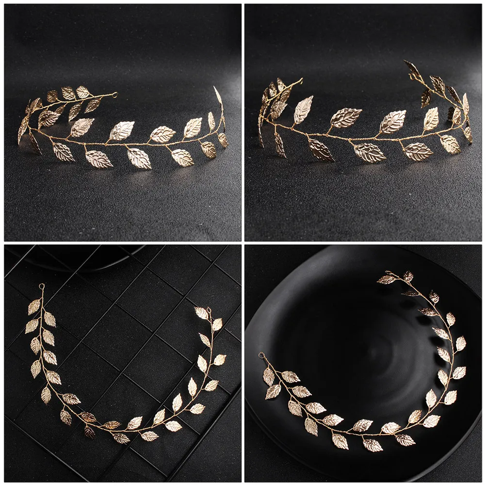 

Изысканная свадебная корона из листьев ручной работы для невесты, элегантное украшение для волос, головной убор для вечеринки, 1 шт.