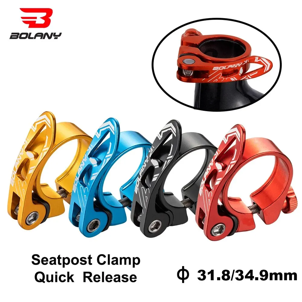 BOLANY MTB 자전거 시트 포스트 클램프 빠른 출시 초경량 알루미늄 합금 자전거 시트 포스트 마운트 31.8mm 34.9mm 사이클링 액세서리