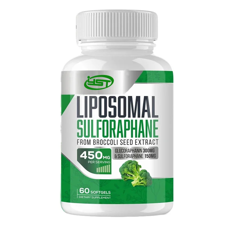 Liposomal Sulforaphane 450MG,, High absorption glucosamine containing inosidase, broccoli seed extract antioxidant 60 capsules