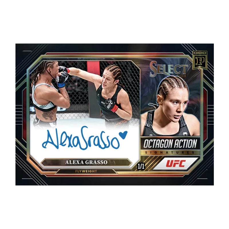 Diy Homemade Alexa Grasso Khamzat Chimaev Brandon Moreno Panini Select UFC Series Collection Flash Card Toys Gift - view 4