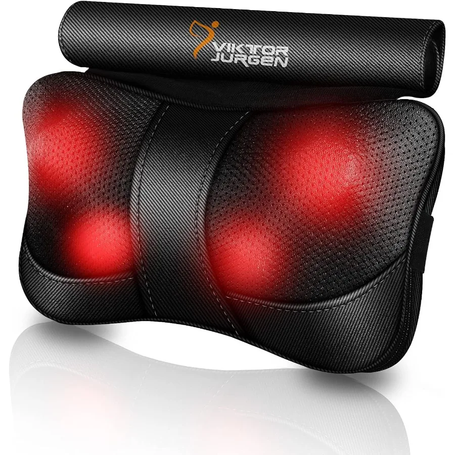 

VIKTOR JURGEN Mothers Day Back Massager Kneading for Neck Shoulder and Foot Shiatsu Massage Pillow with Heat Relaxation Gifts f