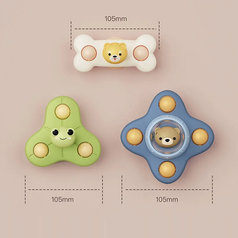 3 pz/set giocattoli per bambini ventosa Spinner Toys For Toddlers Hand Fidget giocattoli sensoriali antistress sonagli rotanti educativi