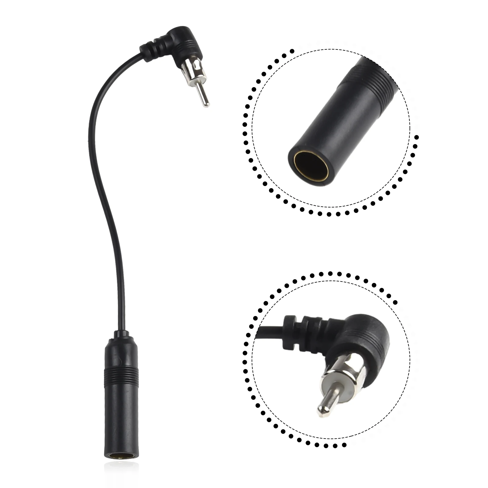 High Quality FM Radio Antenna Plastic + Metal Vehicle AM/FM Wear-resistant 1 Pc 200mm Black Radio Aerial Extension