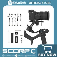 FeiyuTech Official Feiyu SCORP Series SCORP-C Handheld Gimbal 3-Axis Stabilizer Handle Grip for DSLR Camera Sony/Canon