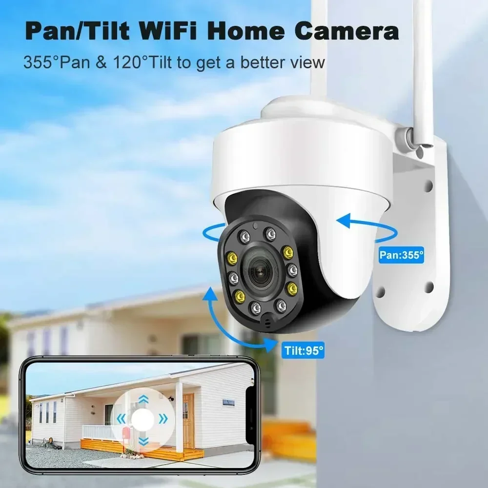 Telecamera IP da 5 MP Telecamera WiFi esterna 2.4G/5G Ai Tracking Video sorveglianza di sicurezza Smart Home Mini Cam