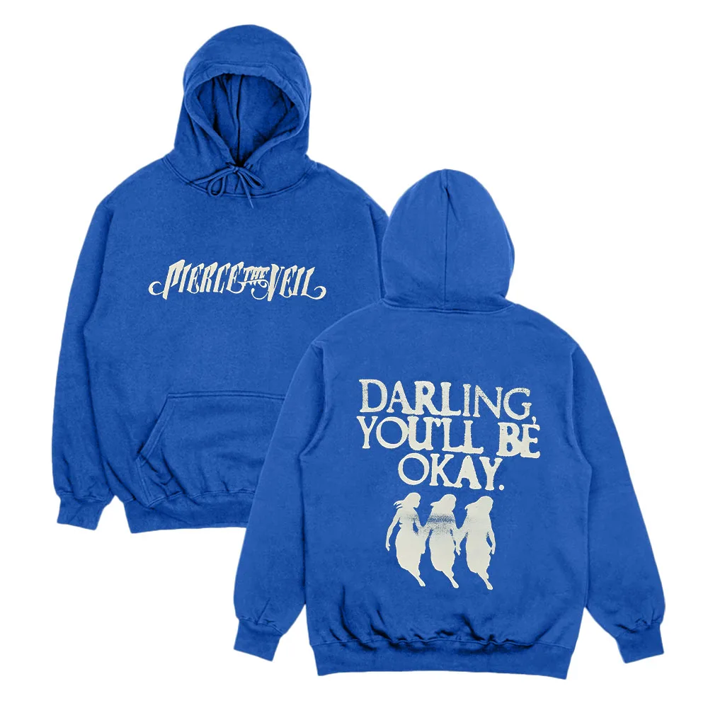 Pierce The Veil Darling You'll Be Okay Hoodie Vintage-Print Streetwear Damen Herren Lässiger Langarm-Hoodie Oversized Sweatshirt – Detail 7