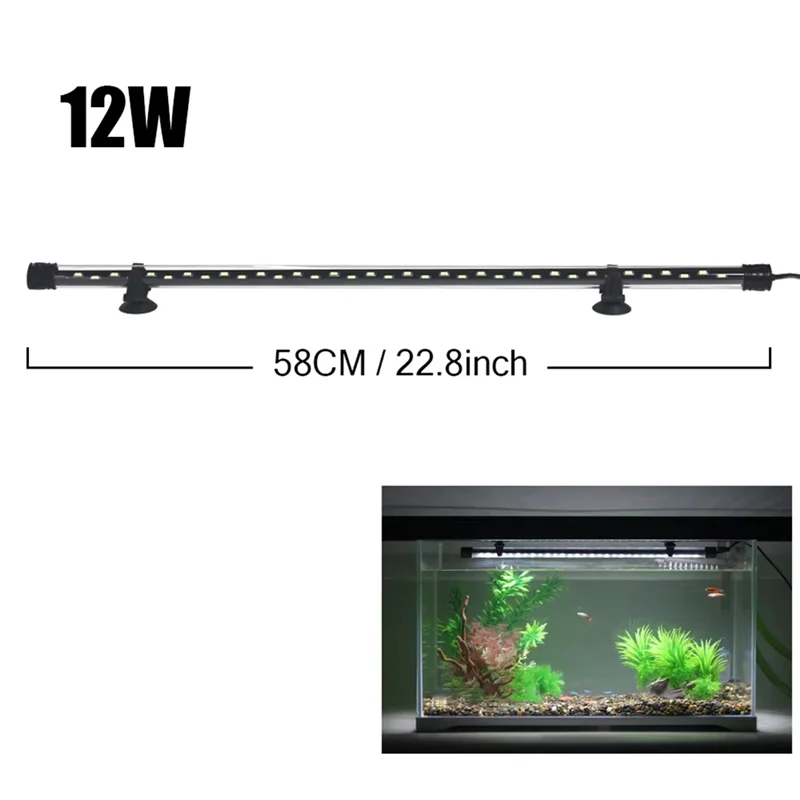 Plant Grow Lamp Waterproof Fish Tank Light Underwater Aquariums Decor Lighting EU Plug-AA25