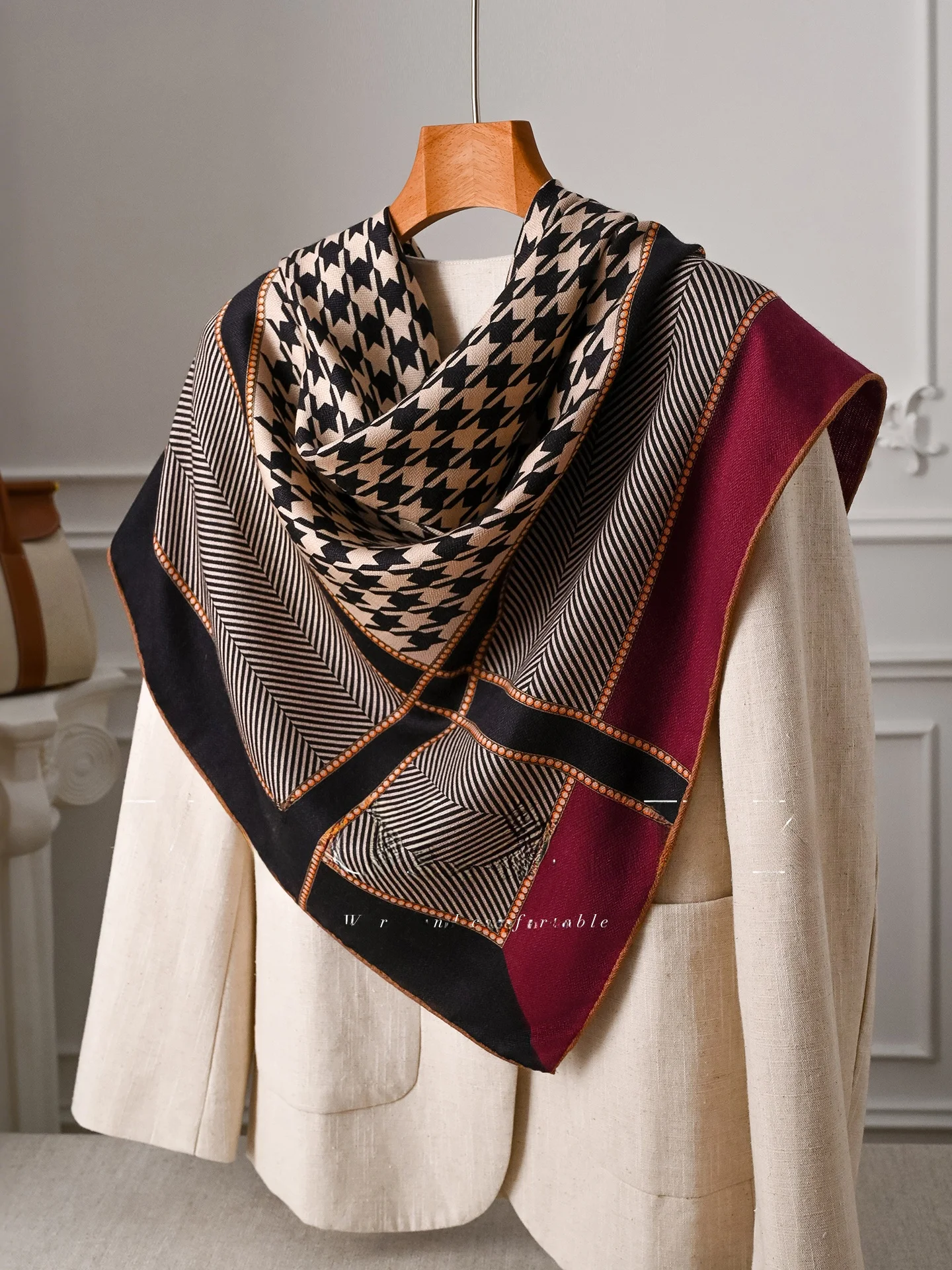 Echarpe-en-soie-et-laine-houtooth-pour-femme-nouvelle-collection-printemps-2026-legere-de-luxe-grande-marque-haut-de-gamme-multifonctionnelle