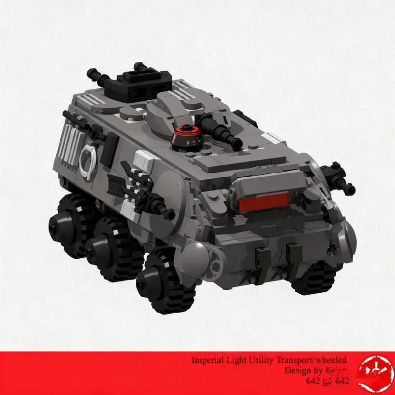 646 pièces MOC lumière impériale utilitaire Transport à roues étoile bataille modèle blocs de construction Architecture jouet cadeau de noël brique enfants