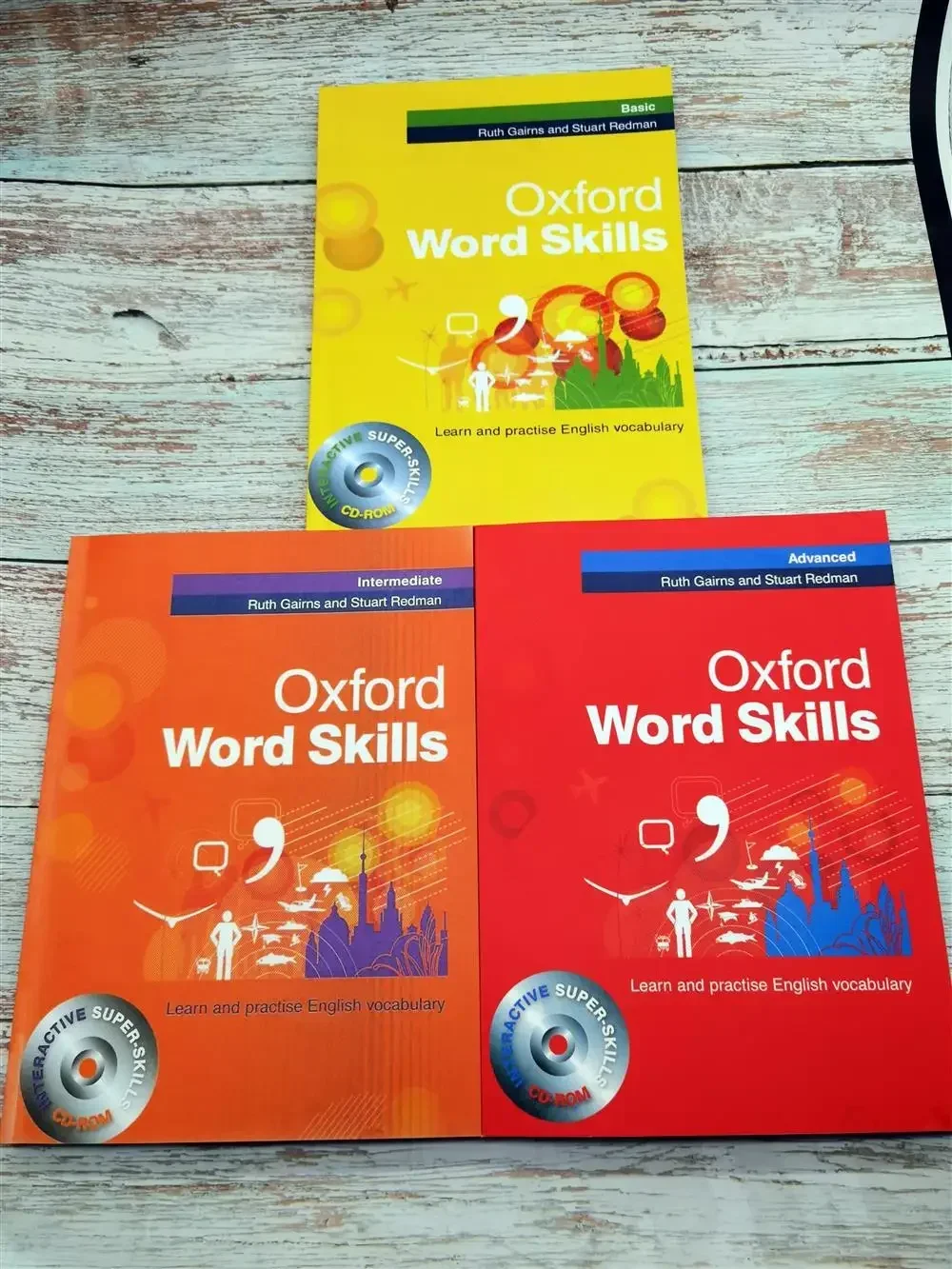 Full Color Oxford Word Skills Basic / Intermediate / Advanced Learn and Practise English Vocabulary Textbook Workbook