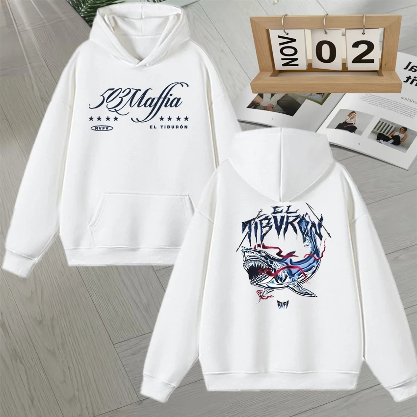 

Rapper RVFV EL TIBVRON Tour 2025 Merch Sweatshirt Men Women Fleece Autumn Winter goth Hoodies Hip Hop Oversized Pullover Unisex