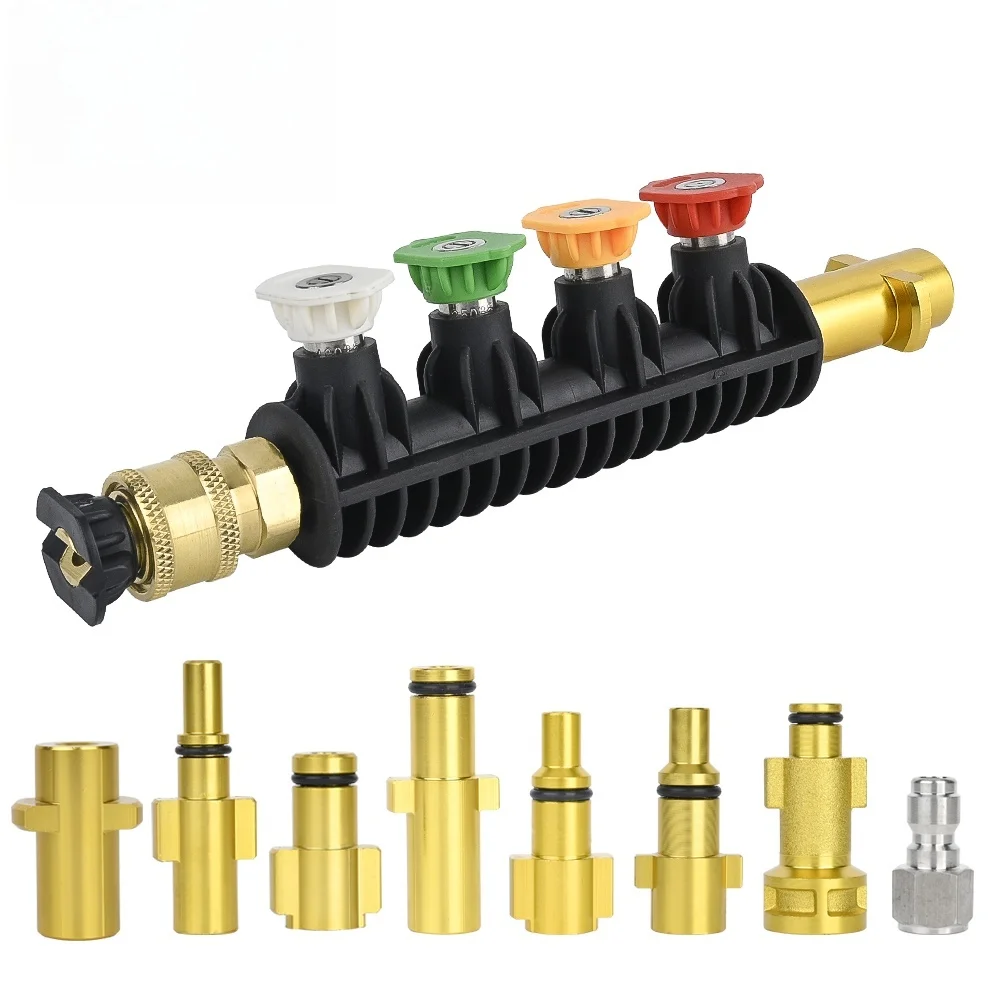 High Pressure Wash Gun Wand Car Wash Jet Lance With Spray Nozzle Tips For KARCHER LAVOR STIHL NILFISK B&D