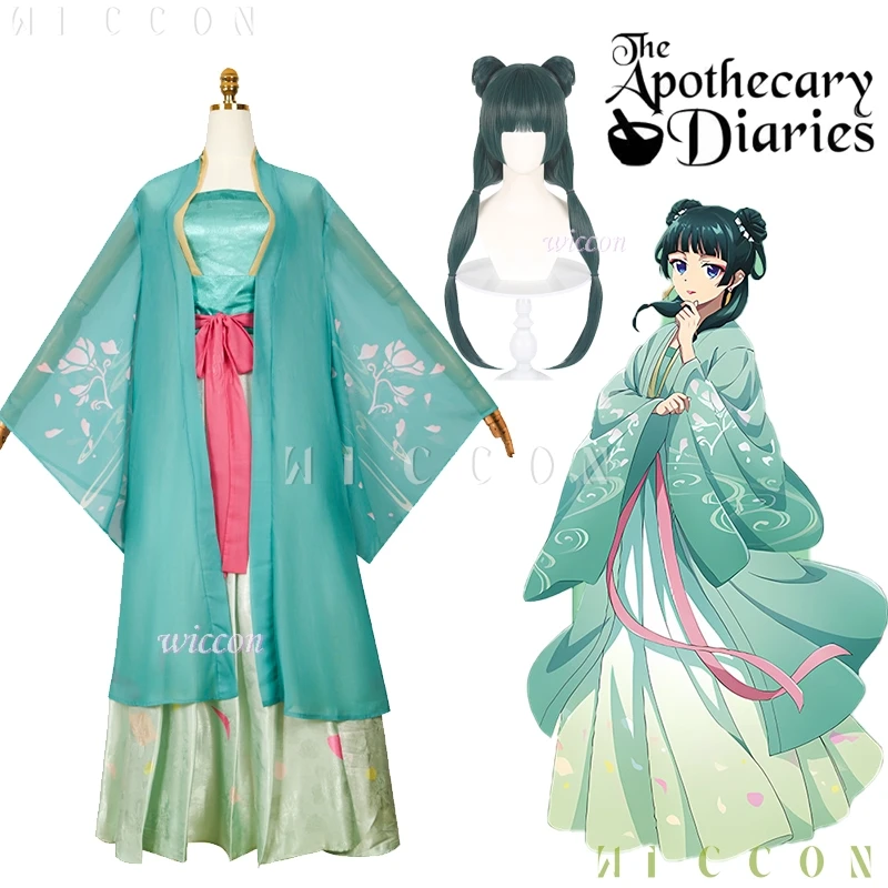 2025 ماو ماو ماوماو تأثيري حلي شعر مستعار يوميات الصيدلية S2 أنيمي تأثيري Hanfu فستان تقليدي قديم يتوهم النساء S