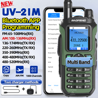 New BAOFENG UV-21M Multi Band Walkie Talkie Bluetooth App Programming 1000CH Type-C AM NOAA for UV-32 UV-21 PRO V2 Two Way Radio