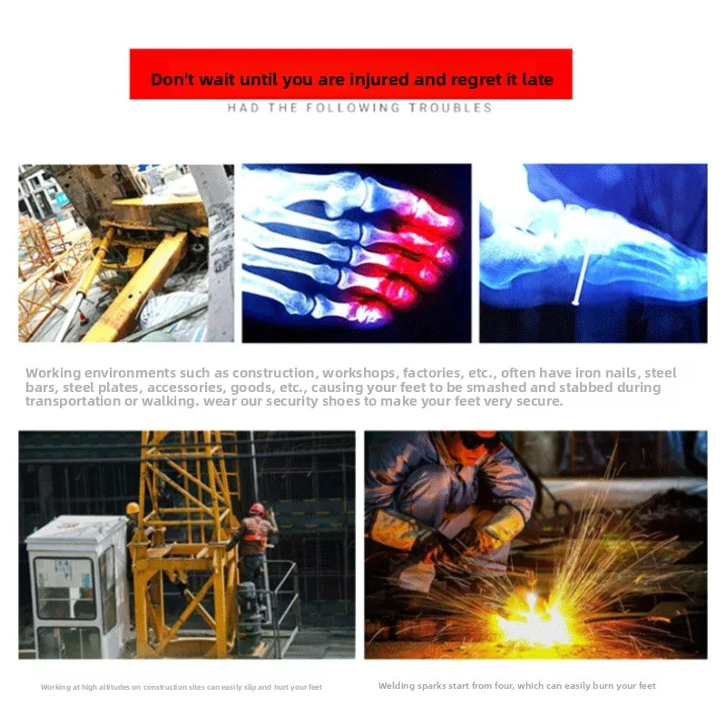 أحذية حماية العمل قابلة للتنفس، أحذية عمل صيفية، أحذية لحام، مضادة للتحطيم ومضادة للثقب، خفيفة الوزن ومريحة #6