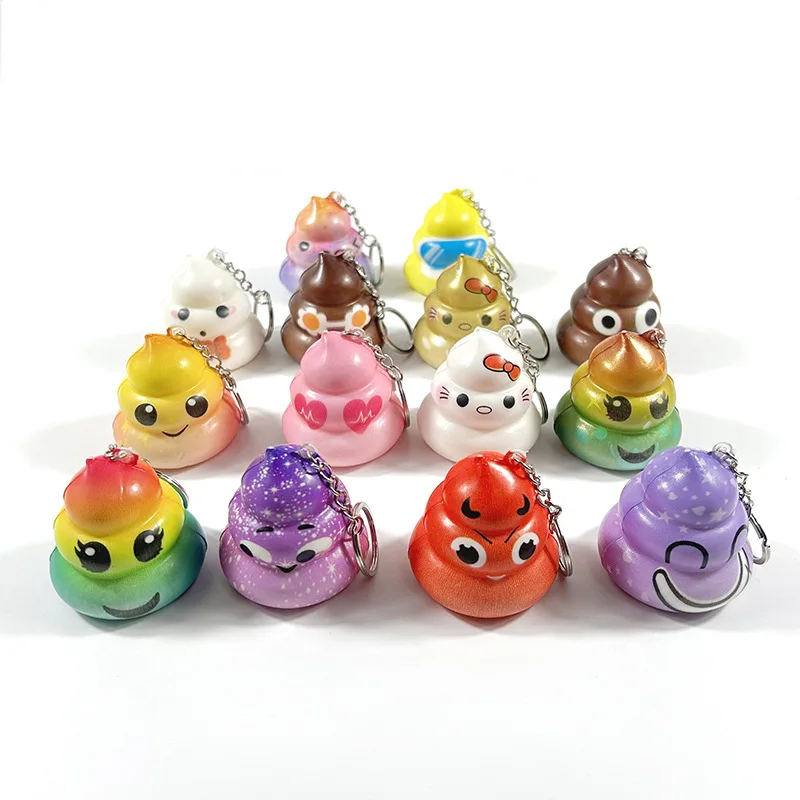 5/10/20/30 Stück PU Langsam Zurückfederndes Tier-Squishy Cartoon Stressabbau-Spielzeug Schlüsselanhänger Reibungsbeständig Druckentlastend Squishy – Detail 2