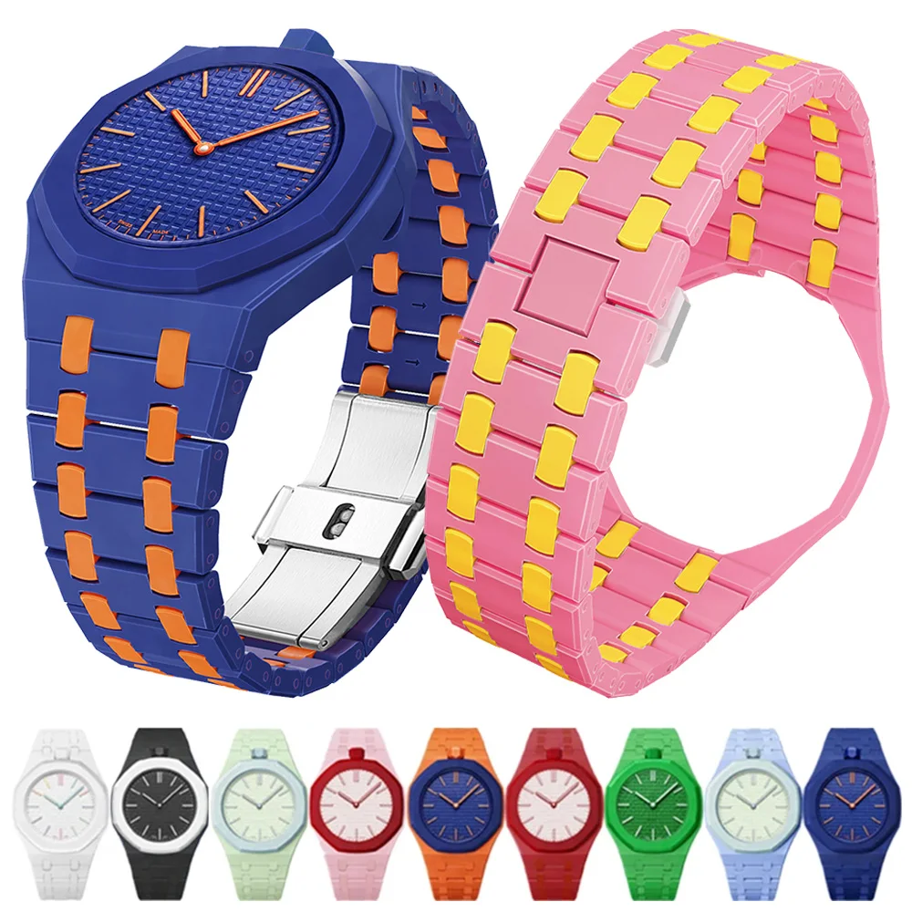 Bioceramic Case+Strap For Swatch x AP Royal Pop Pocket Watch Changer Luxury Modification Kit 2 in 1 Advanced Bracelet Wristband