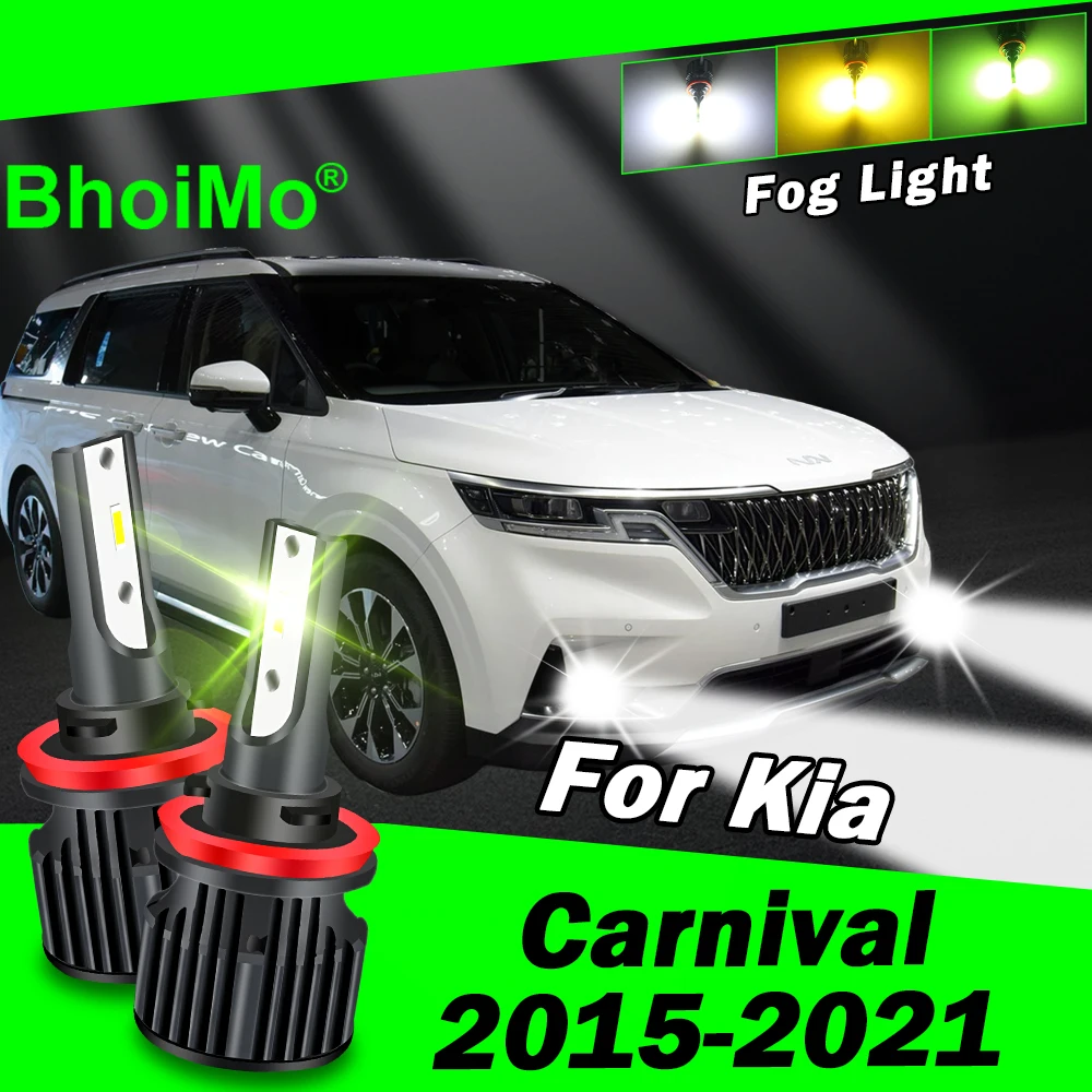 

BhoiMo For Kia Carnival Front Fog Light Lamp 2015 2016 2017 2018 2019 2020 2021 Led Bulbs