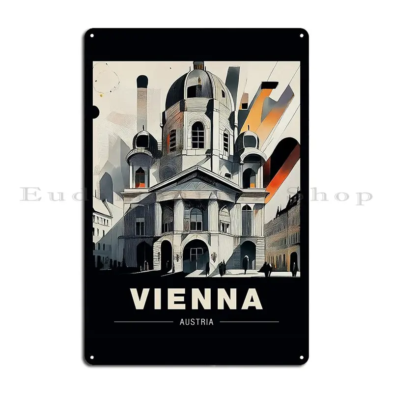 Vienna Austria Metal Sign Pub Wall Decor Mural Create Club Bar Tin Sign Poster