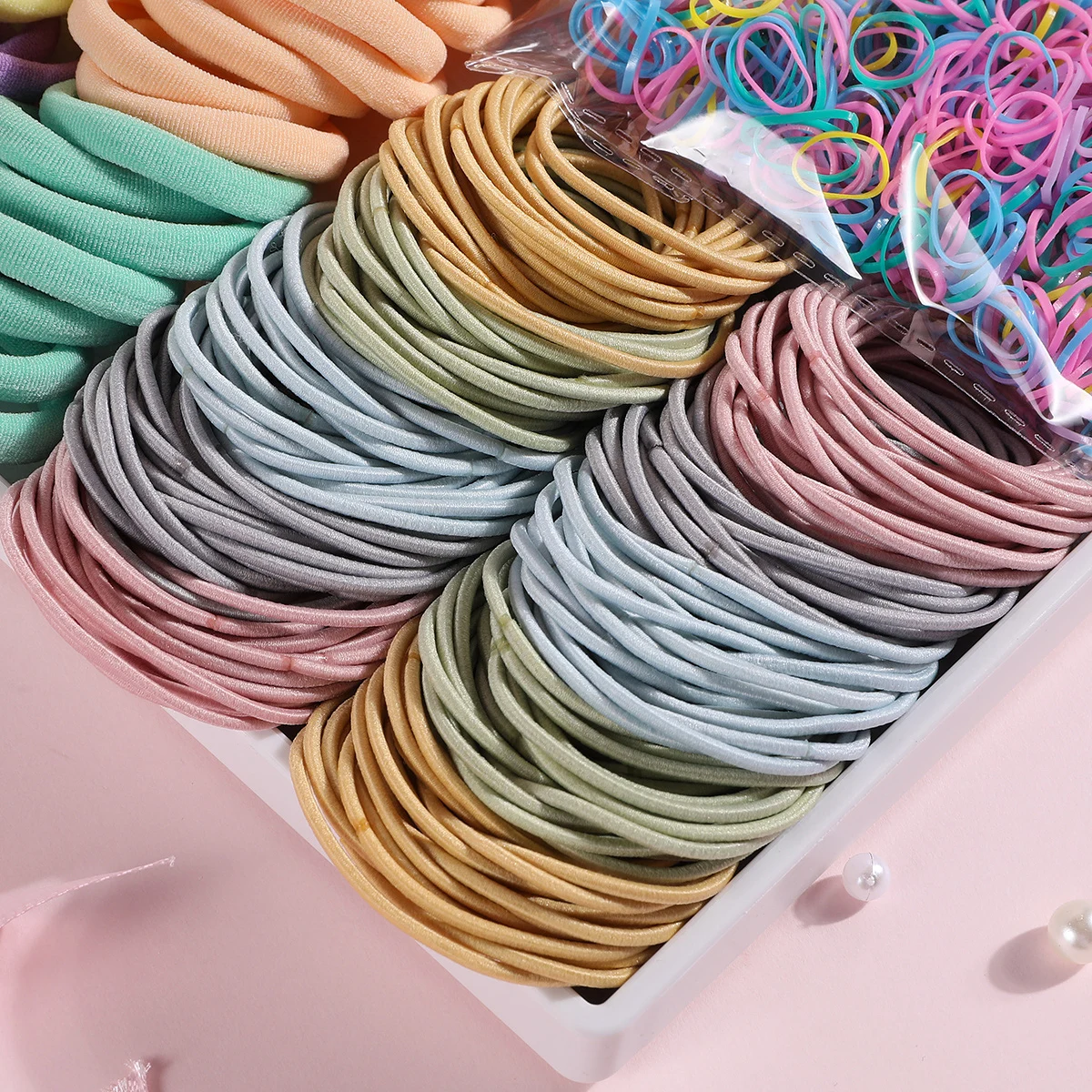 1159Pcs Women Hair Accessories Set Girls Colorful Nylon Hair Ties Variety Hair Bands Ponytail Holder Elastic Headband Scrunchies