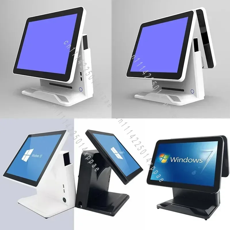 Machine Restaurant Retail Store 15 Inch POS Cash Register Single Dual Screen Wall Mounted Touchscreen All In One Ordering