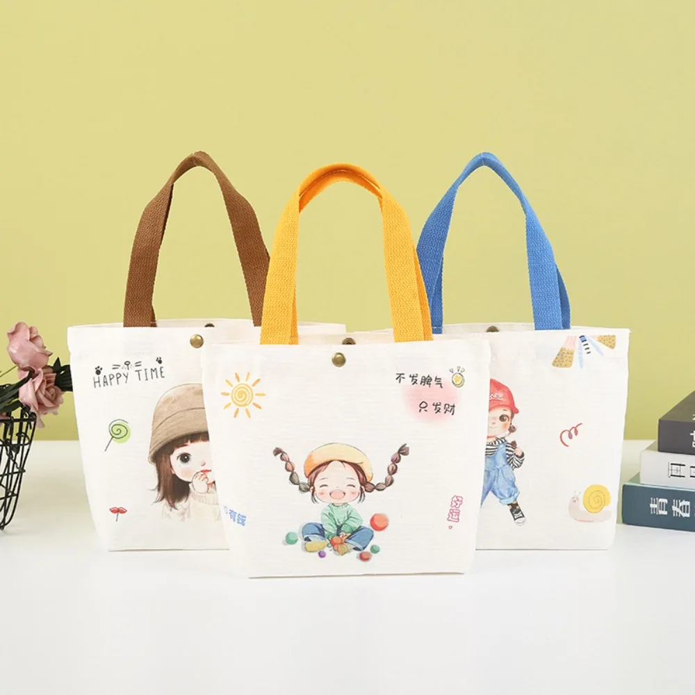 

Large capacity Canvas Bag Fashion Simple Versatile Reusable Tote Bags Versatile Cute Printed Women Shopping Bag
