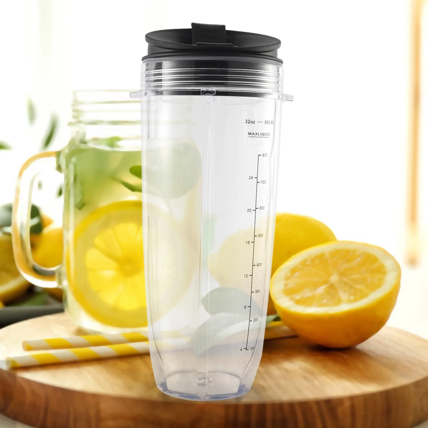 ASWUT-32-Ounce Cup With Sealed Lid Ninja Replacement Parts And Accessories For Nutri Ninja Auto-IQ 1000W And Dual Blender
