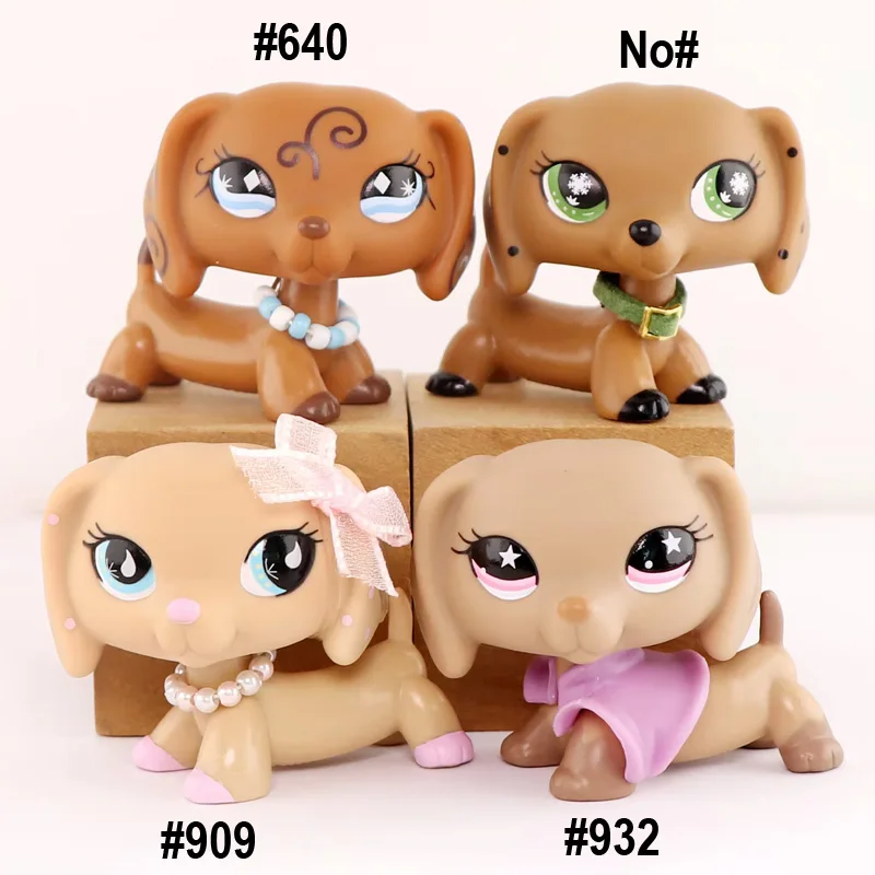 

LPS Mini Pet Shop 4Pcs Dachshund Dog Set Parent Child Interactive Toy Role Playing Toy Children's Toy Gifts for Boys and Girls
