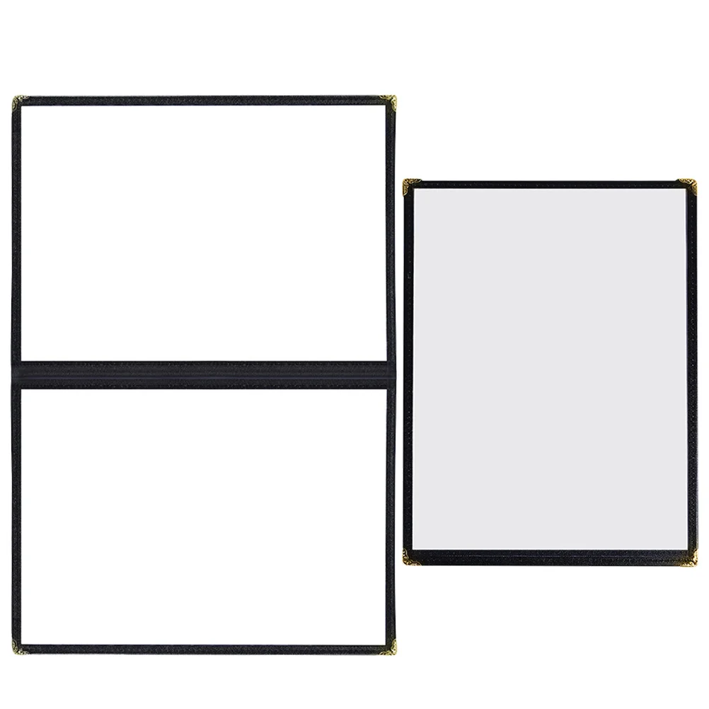 

2Pcs Clear PVC Transparent Menu Binder Loose Leaf Folder Menu Cover Restaurant Book Protectors Loose Leaf Ring Binder