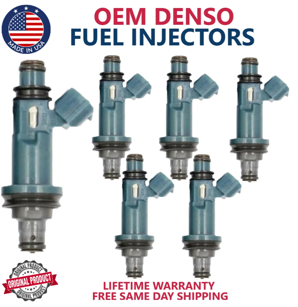 

x6 NEW GENUINE DENSO FUEL INJECTORS FOR 2000 2001 2002 2003 Toyota Solara 3.0L