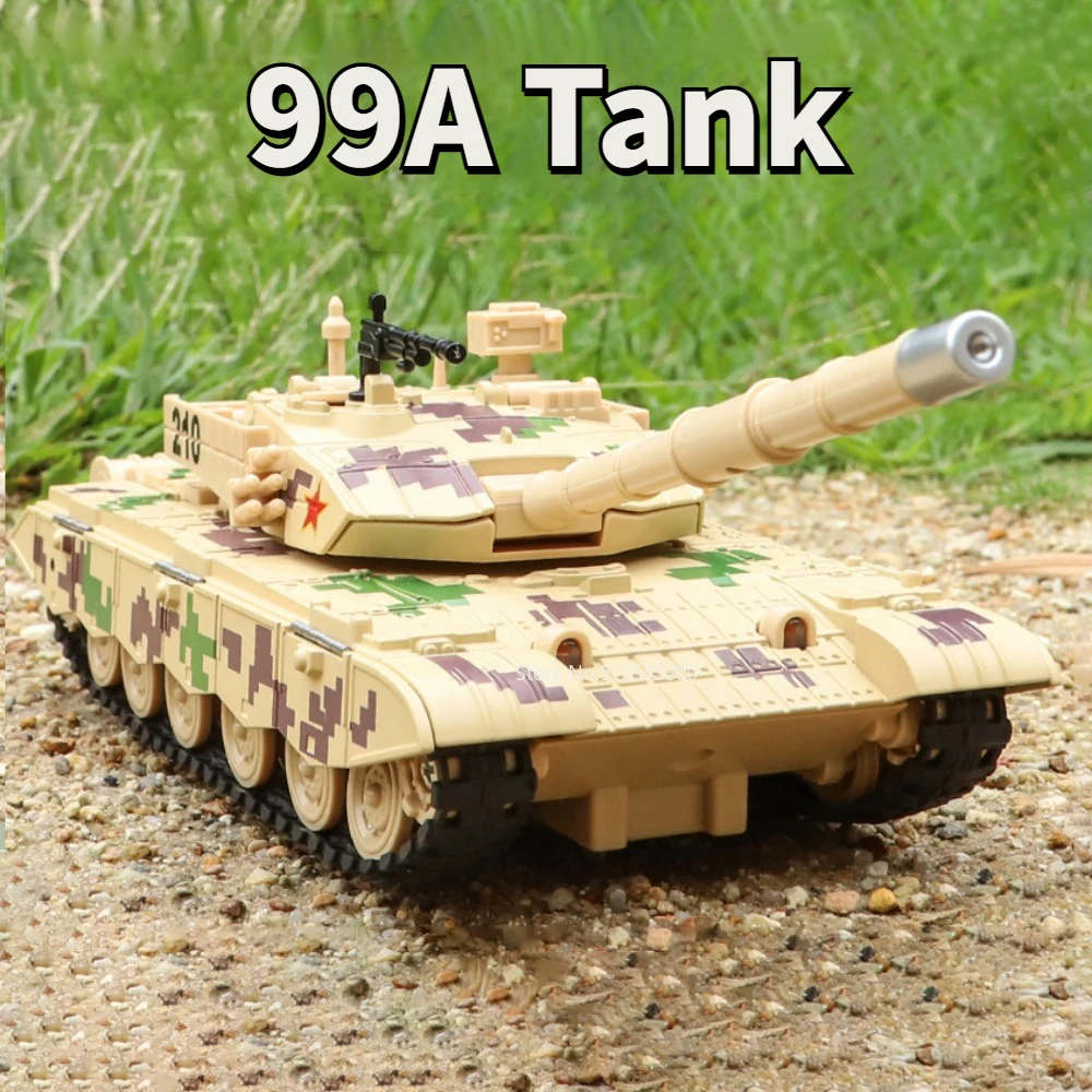 1/32 TOS-1A T34 99A Rocket Tank Model Car Toy Alloy Diecast Sound Light Pull Back Spray Military Models Decorative Gift for Boys