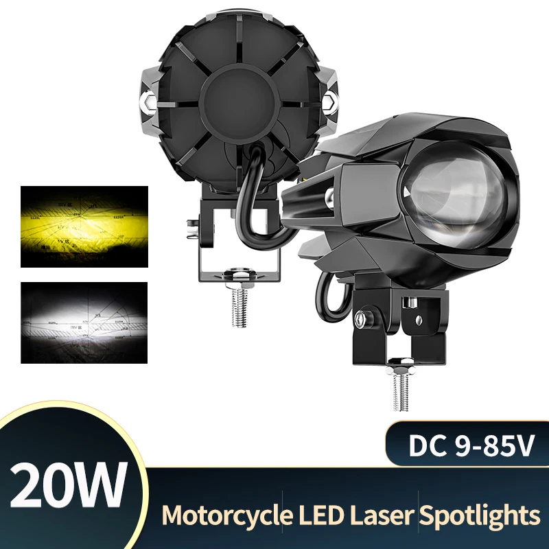 Motocyklowe światła przeciwmgielne LED Pomocnicze światło przeciwmgielne Żółty Biały Reflektor Światło drogowe Światła robocze Światła terenowe do