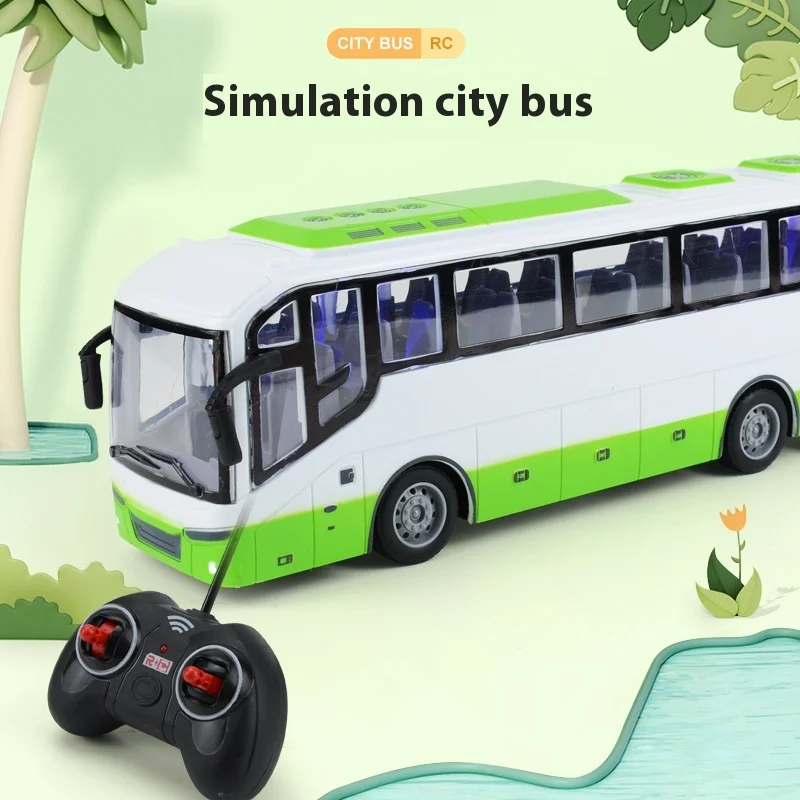 Controle Remoto Bus Simulation Toy para Crianças, Modelo De Ônibus Escolar, Luz Elétrica, Carro De Viagem, Presente De Aniversário, Meninos