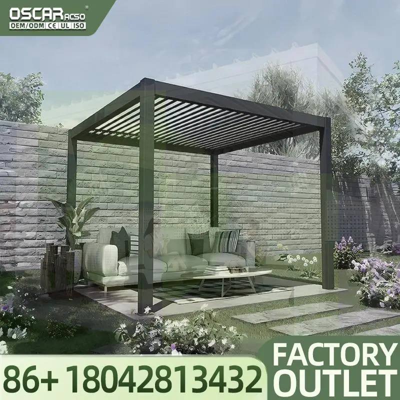 Customized  Sizes 3x45m 5x10 10x8 12x14 14x16 13x26 Powder Coated Frame Pressure Treated Wood Pavilion Gazebo Pergola