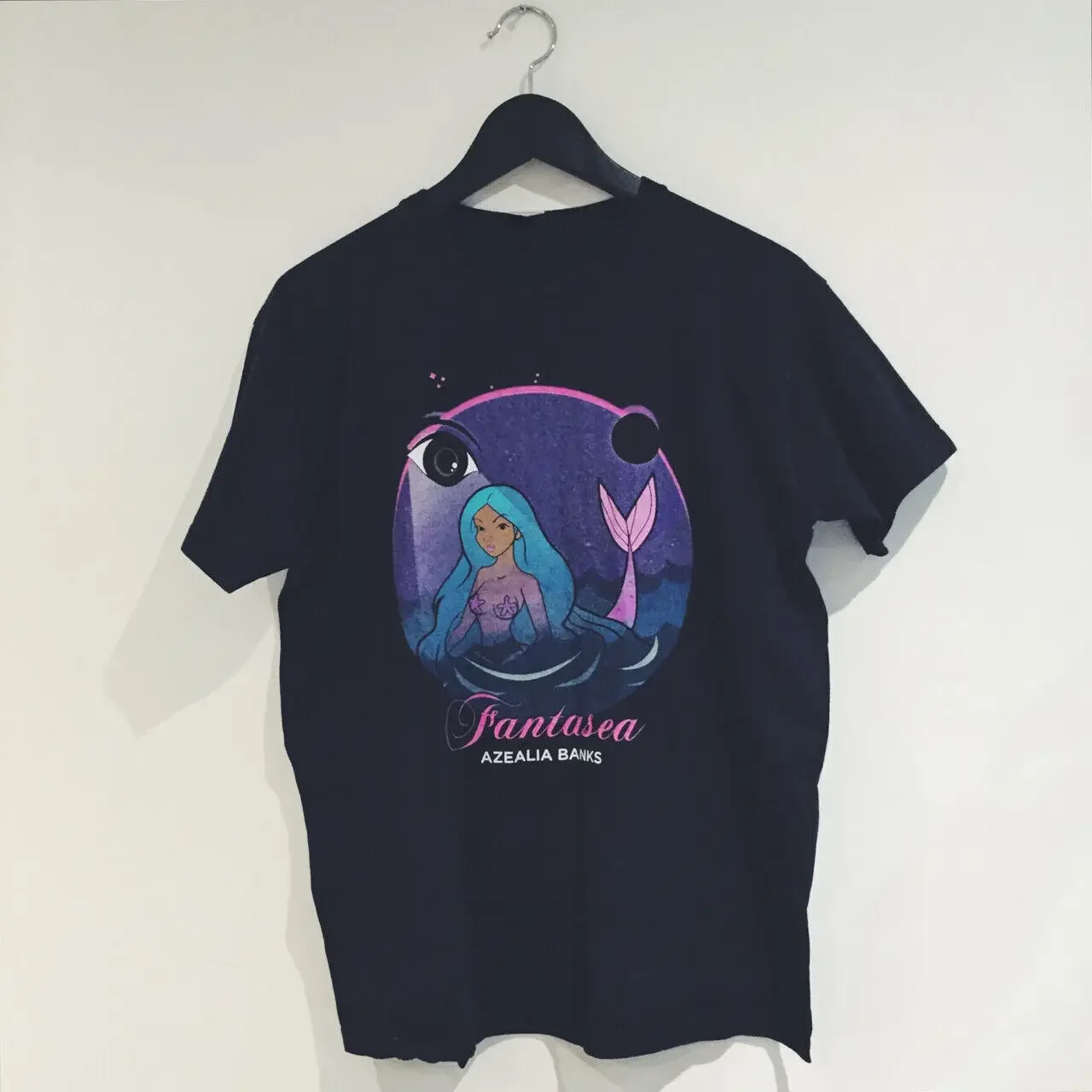 Vinatge Azealia Banks Fantasea Shirt Short Sleeve Black Unisex double print