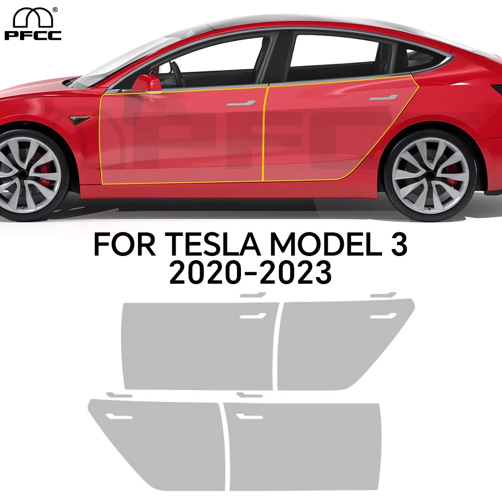 TPU Paint Protection Film For Tesla Model 3 2020-2023 Pre-cut PPF Anti-Scratch Car Body Clear Bra Resistant Invisible Repairable