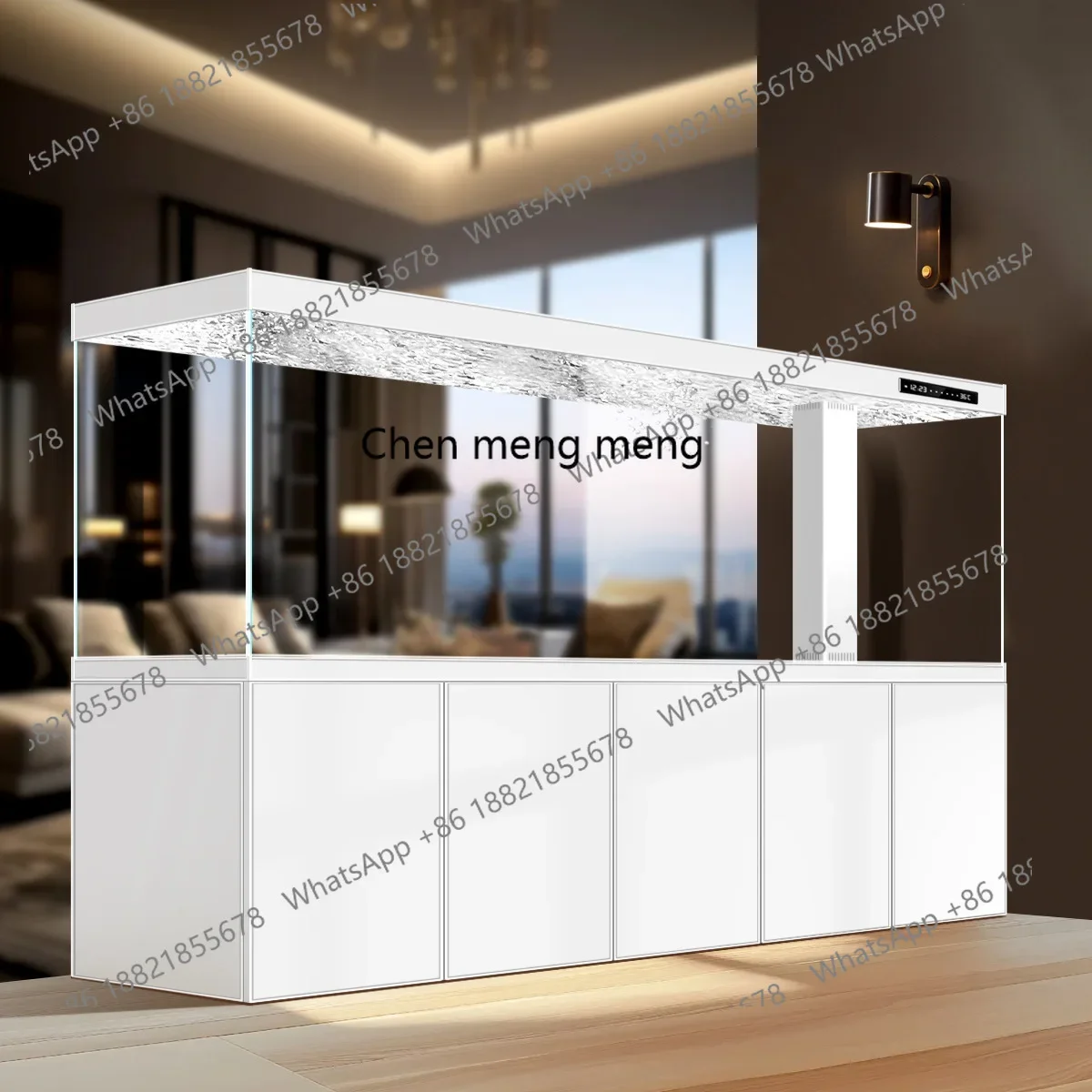 G153 Fish tank  Arowana tank screen against the wall Aluminum alloy aquarium bottom filter No water change Self-circulation