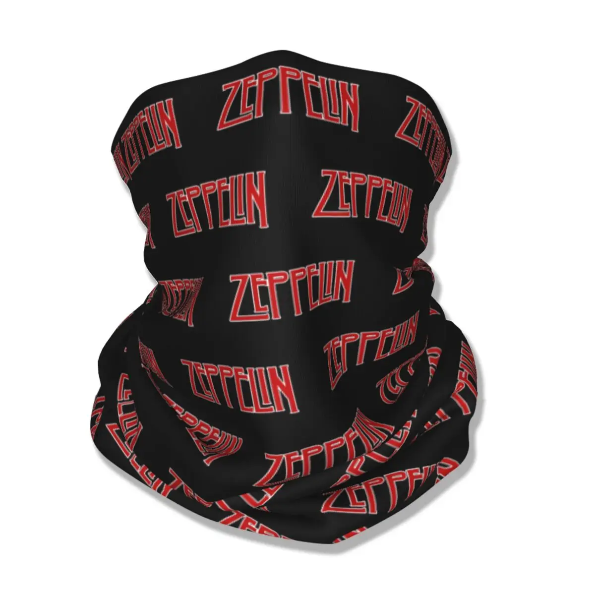 Led Zeppelins Heavy Metal Music Band Red Bandana Neck Gaiter Printed Balaclavas Mask Scarf Headband Riding Washable