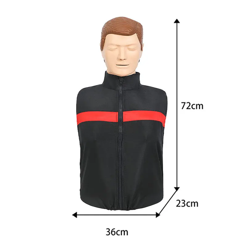 DARHMMY Adult Half Body CPR Manikin, Chest Compression and Artificial Respiration Simulator with Pupil Comparison