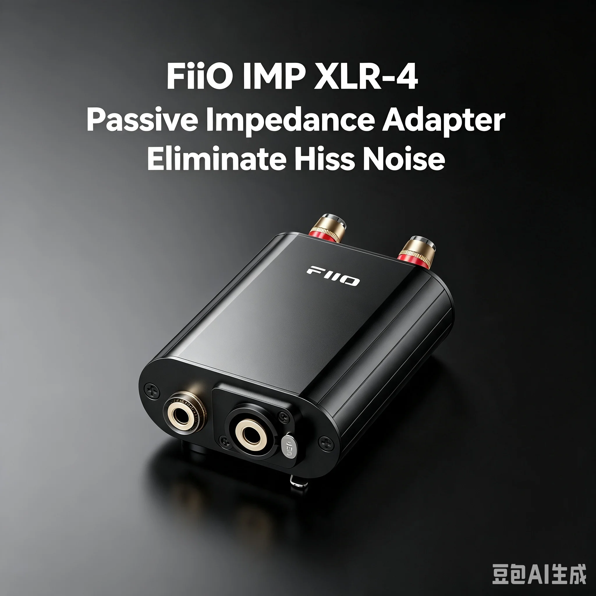 FiiO IMP XLR‑4 Passive Impedance Adapter Suppress Hiss Noise XLR‑Balanced to Jack Converter for Hi‑Fi Headphone Amp Audio Device