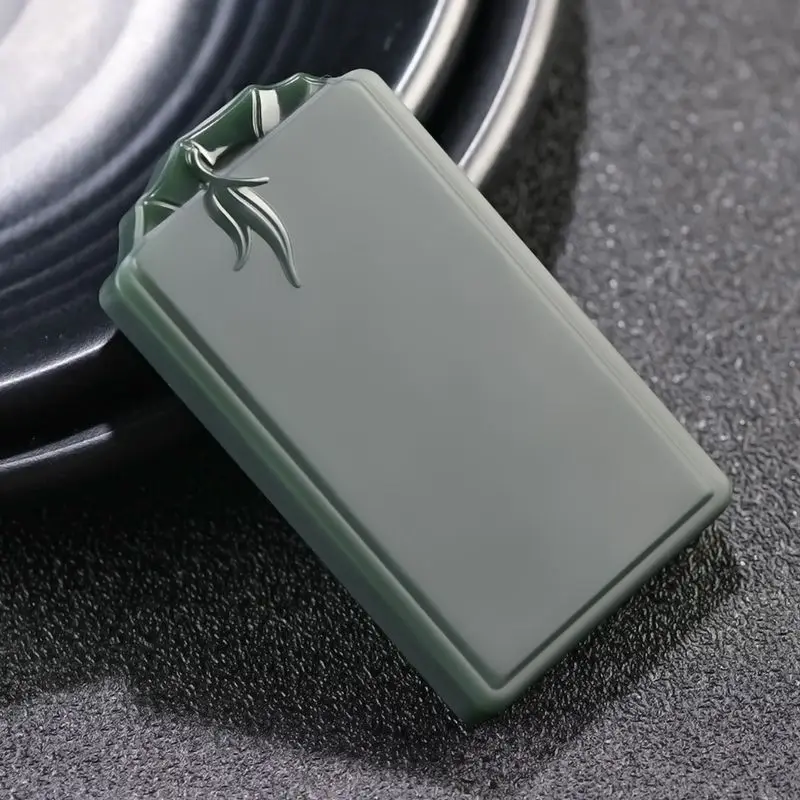 

Hetian Jade Sapphire Safe Brand Pendant Men's Bamboo Safety Pendant